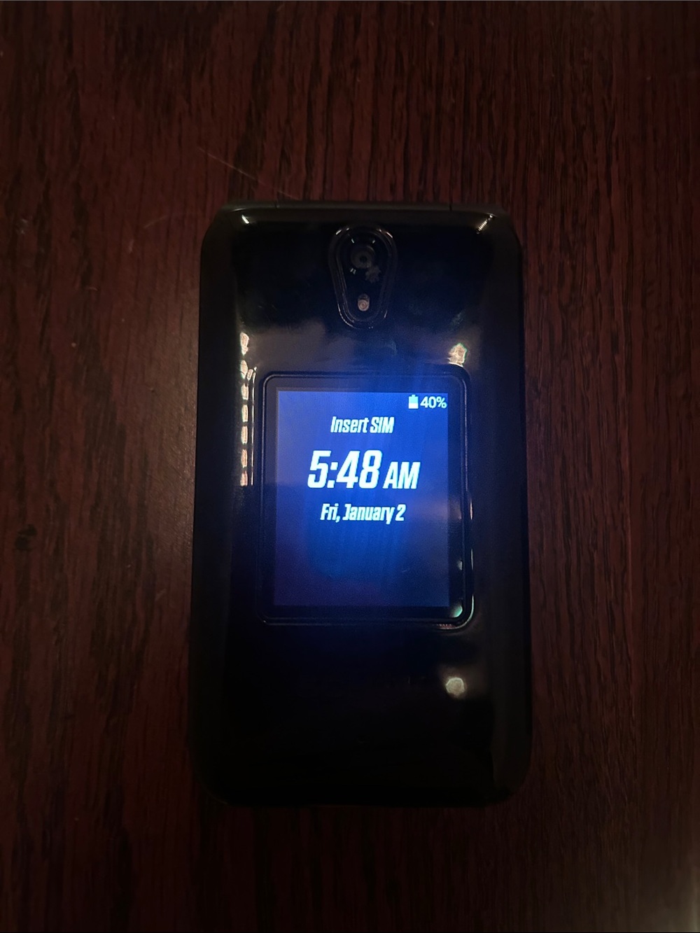 Flip Phone with Front Display - Black